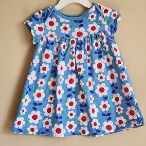Carter's Toddler Girl Blue & White Floral Print Dress Size 18 Months